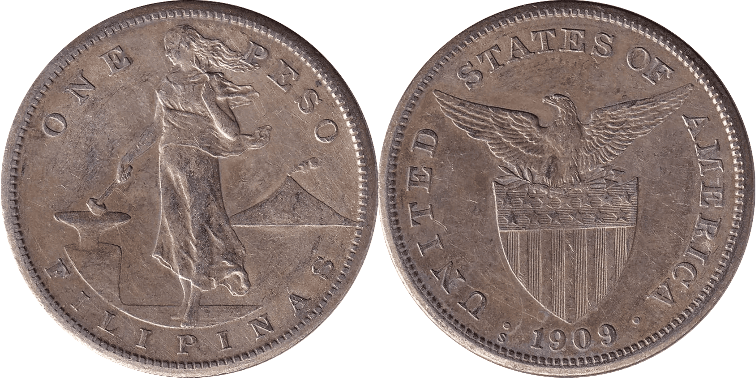 1 Peso Filipinas 1909 - Filipinas