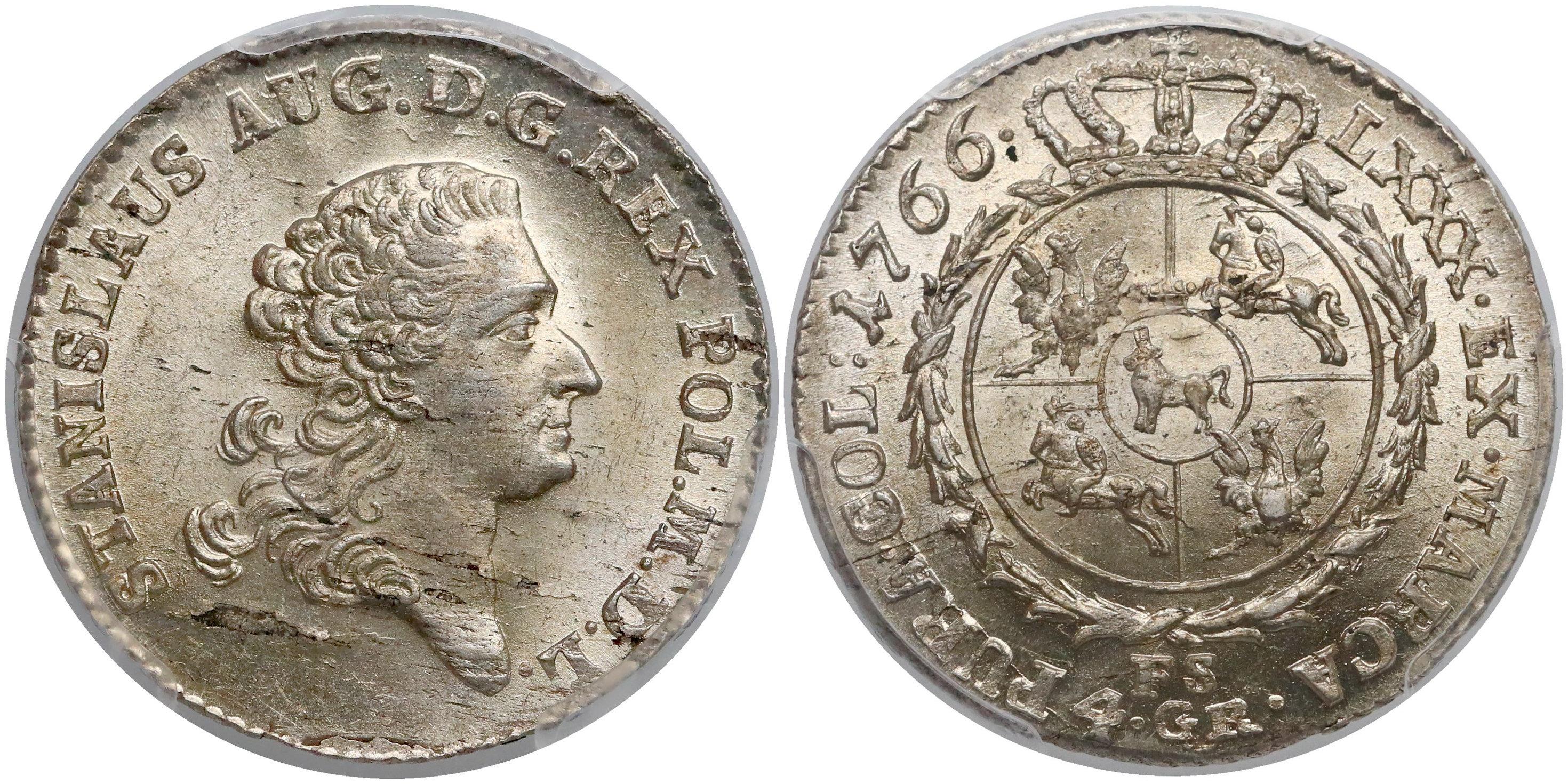 Złoty de Stanisław II Agosto 1766 - Polonia
